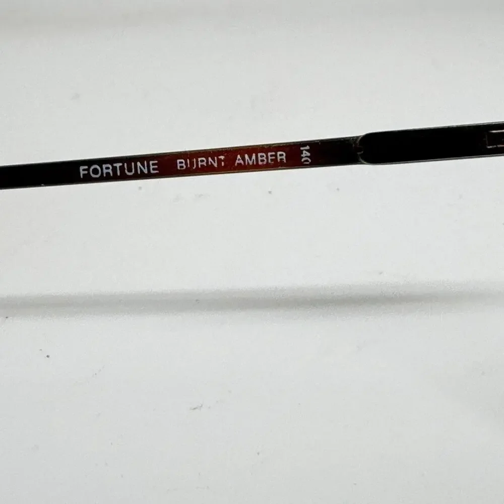 Marchon Fortune‎ Eyeglasses Burnt Amber Round Full Frames 140 mm 19666